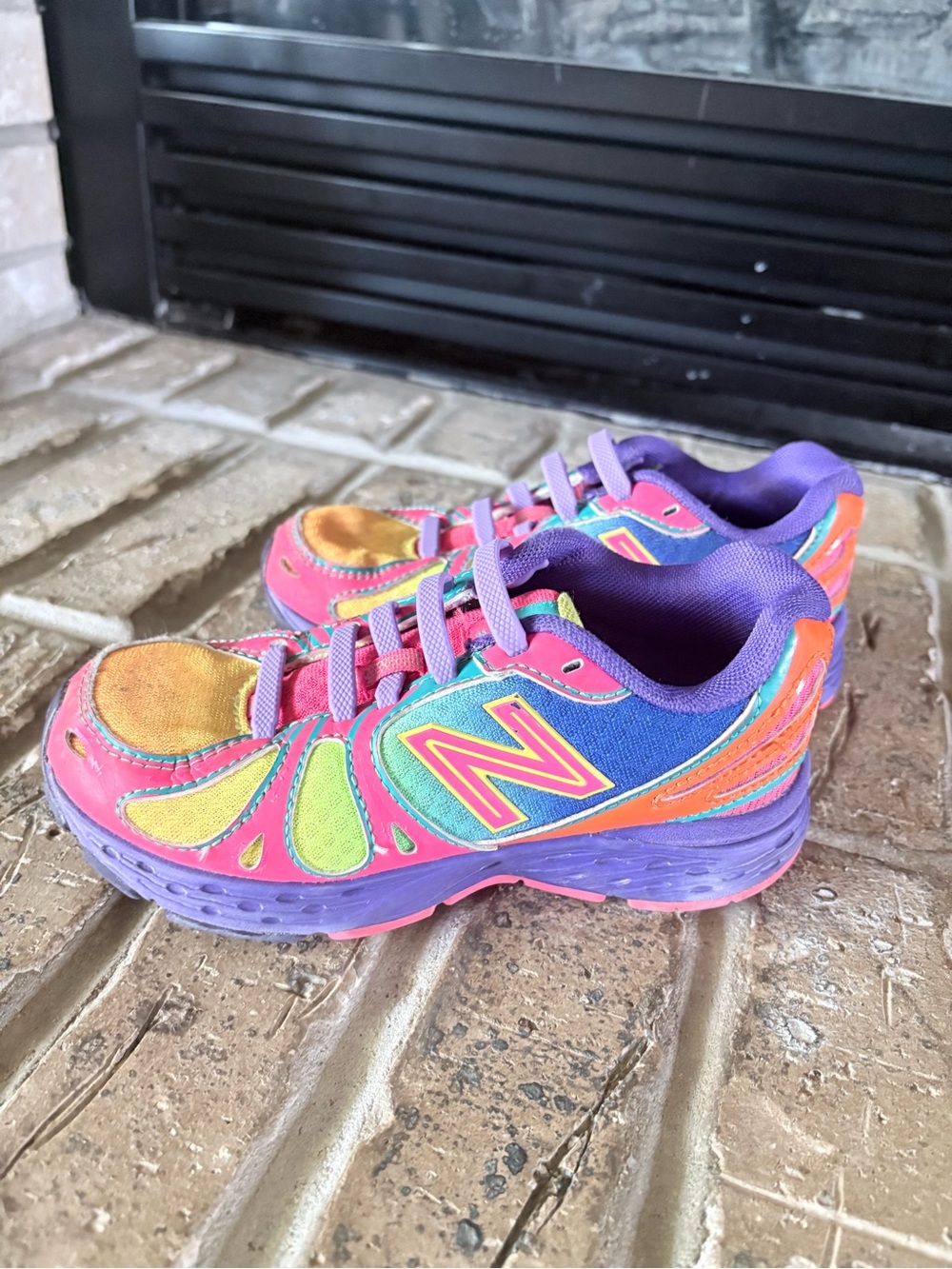New Balance Kids Colorful Athletic Sneakers - Pink/Blue/Purple/Green/Orange